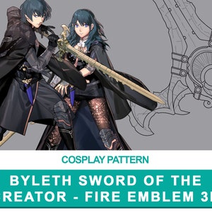 Byleth: Sword of the creator - Cosplay PDF Vector Pattern | Fire Emblem Three Houses Game