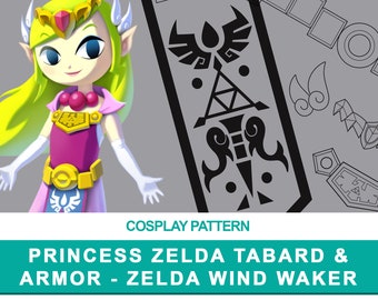 Zelda Tabard & Accessories - Cosplay PDF Vector Pattern | Zelda WW game