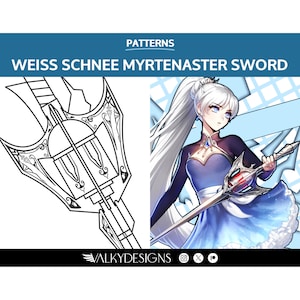 Weiss Schnee Sword - Cosplay PDF Vector Pattern | RWBY Anime
