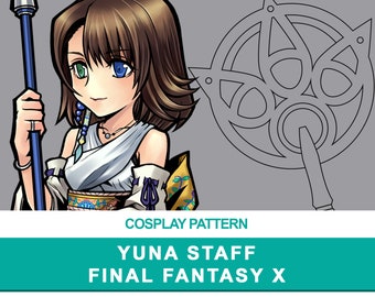 Yuna Staff - Cosplay PDF Vector Pattern | Final Fantasy X Game