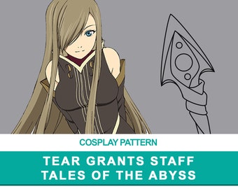 Tear Grants Staff - Cosplay PDF Vector Pattern | Tales of the abyss Game