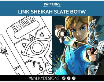 Link: Sheikah Slate - Cosplay PDF Vector Pattern | The legend of Zelda Breath of the wild Game
