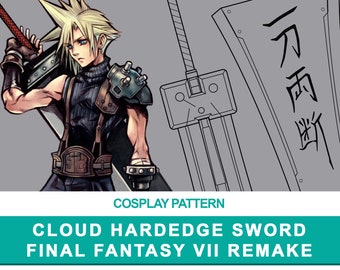 Hardedge Sword - Cosplay PDF Vector Pattern | Final Fantasy VII remake Game