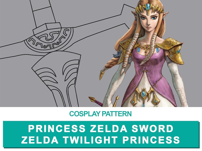 Download Princess Zelda: Sword Cosplay PDF Vector Pattern The | Etsy