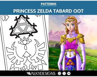 Princess Zelda: Tabard - Cosplay PDF Vector Pattern | The legend of Zelda Ocarina of time Game