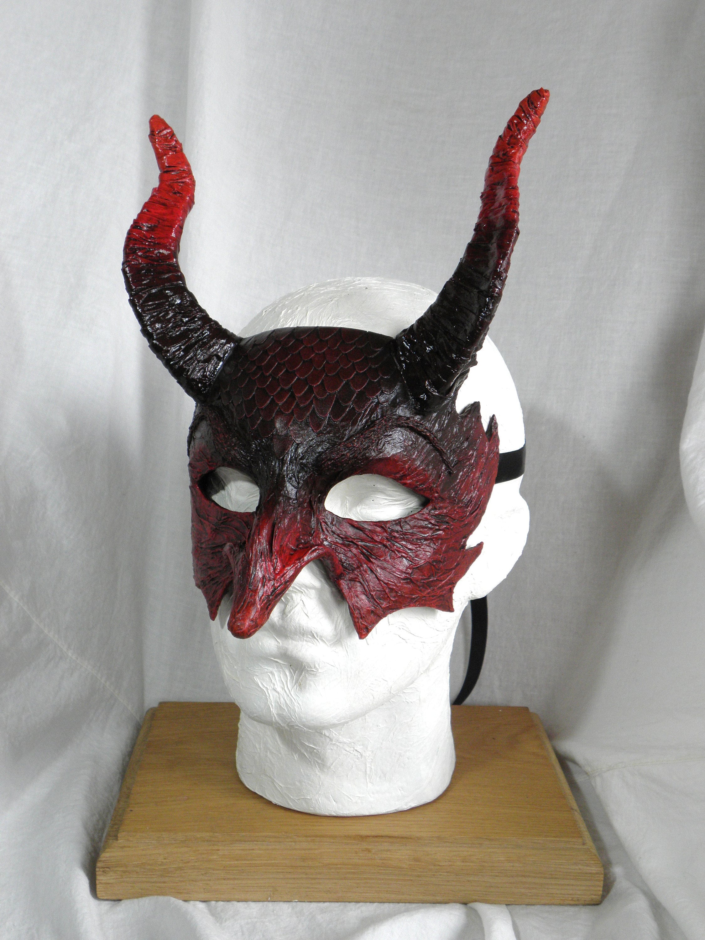 Satan Masquerade Mask Demon Horned - Etsy