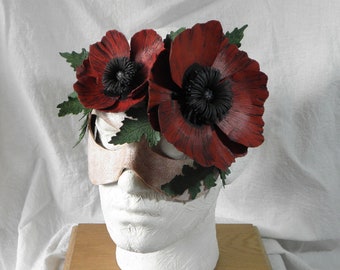 Red Poppy Masquerade Mask