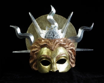 Brightest Star Masquerade Mask, Goddess With Halo Mask