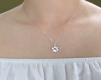 Paw print necklace, initial necklace, dog paw, dog lover gift, personalised gifts, dog loss gift, charm necklace, custom gift, gift for her