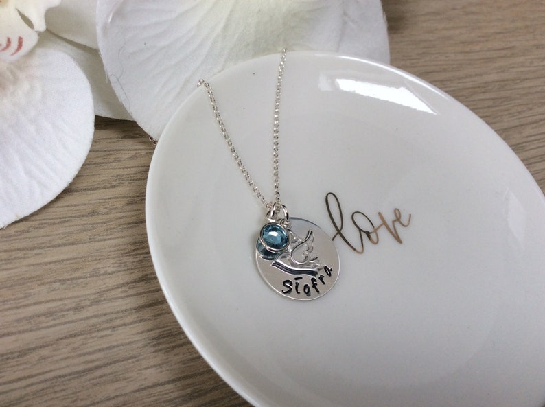 Personalised Confirmation Gift for girl Necklace Confirmation Sponsor Gift Confirmation Religious jewellery Dove of Peace Necklace image 5