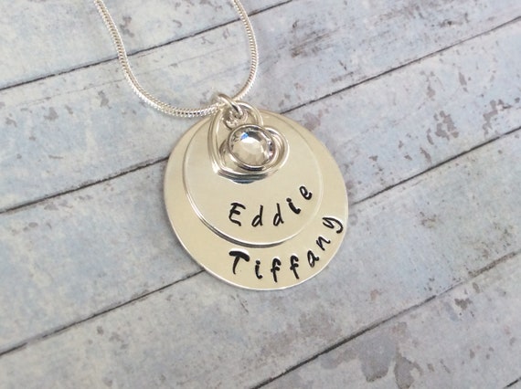 engraved childrens name necklace