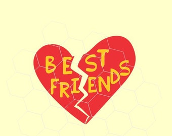 Best friend heart | Etsy