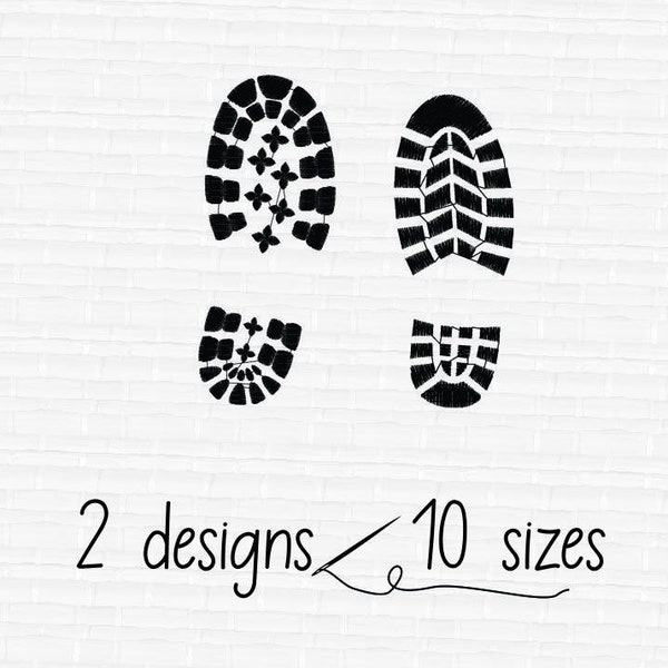 Boot, shoe, outdoor print Embroidery files