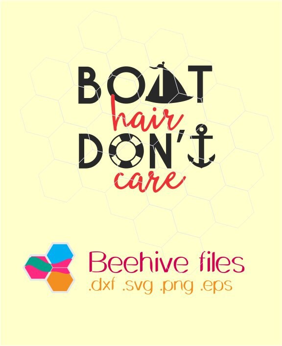Boat Hair Don't Care Nautical anchor svg dxf Etsy