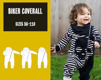 Biker Coverall 56-110 PDF sewing pattern, digital download, tutorial