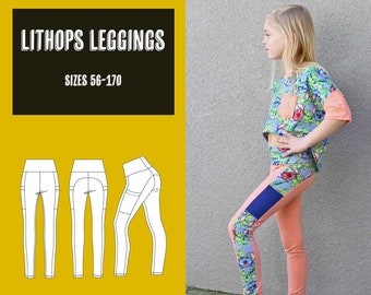 Lithops leggings kids Sewing pattern, PDF digital download