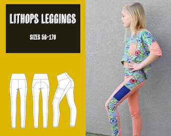 Lithops leggings kids Sewing pattern, PDF digital download
