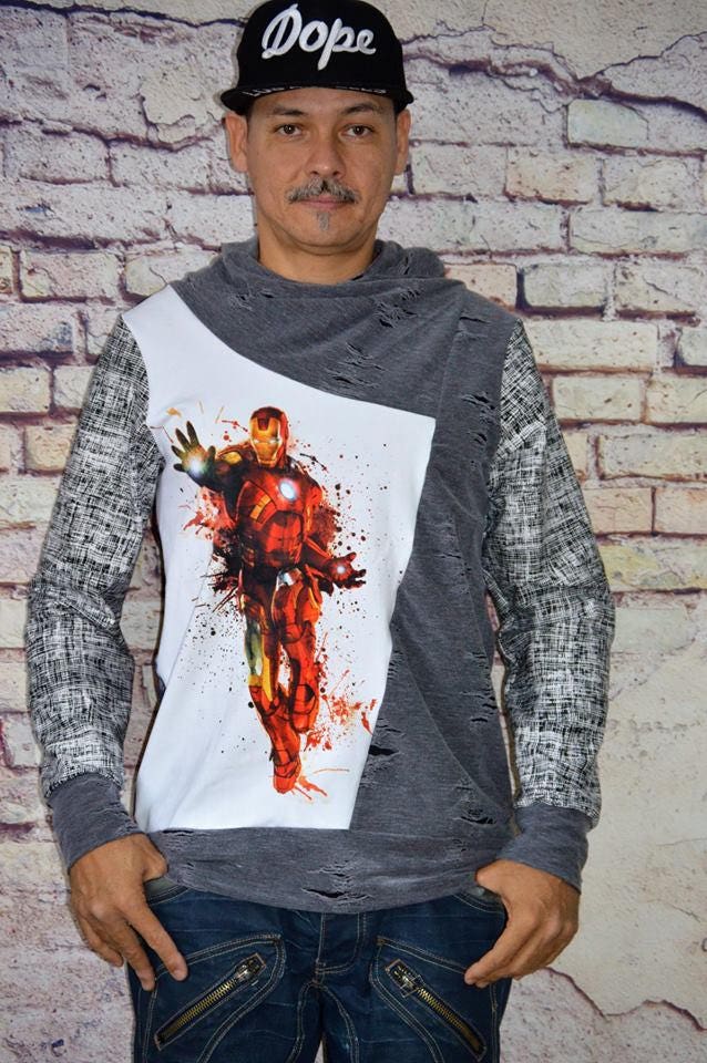 Biker jacket/sweatshirt Men PDF sewing pattern, instant download, tutorial