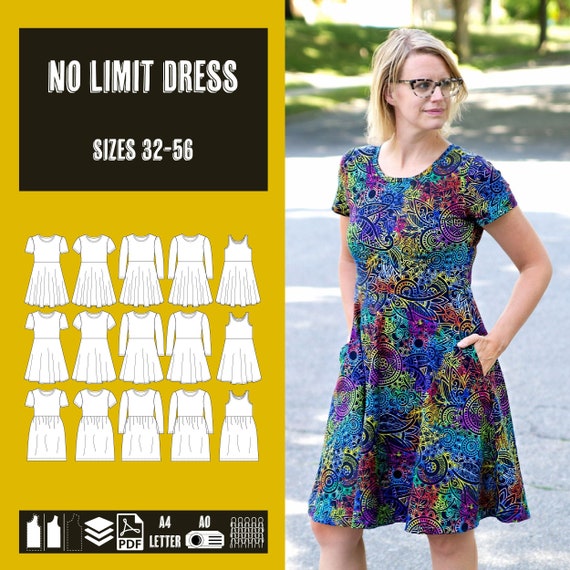 No limit dress PDF sewing pattern & tutorial instant download | Etsy