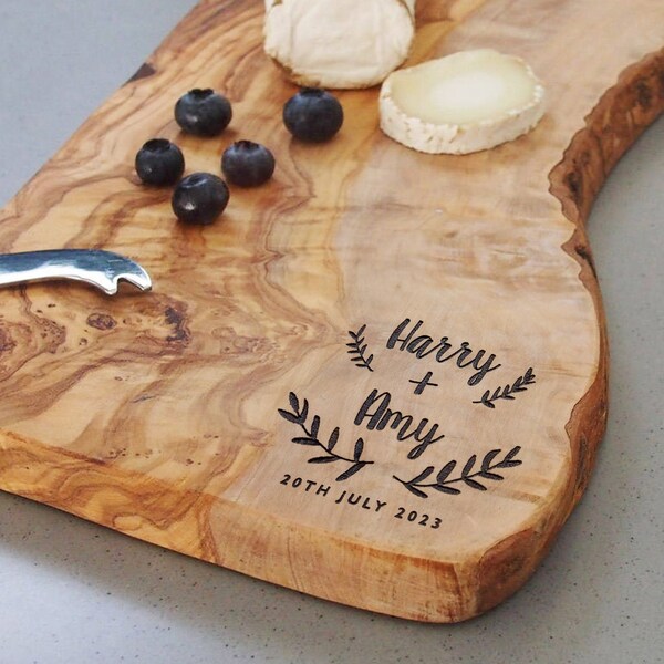 Personalised Cheese Board, Wedding or Engagement Gift, Unique Wedding Present