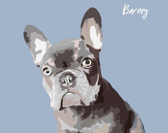 Personalisiertes Hundeportrait, digitaler Download