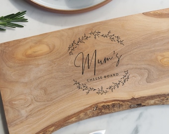 Gift for Mum or Grandmother | Personalised cheese board | Mothers Day | Personalized Olive Wood | Birthday Gift for Mum