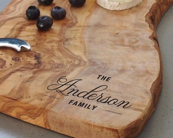 Personalised cheese or bread board, perfect family Christmas present