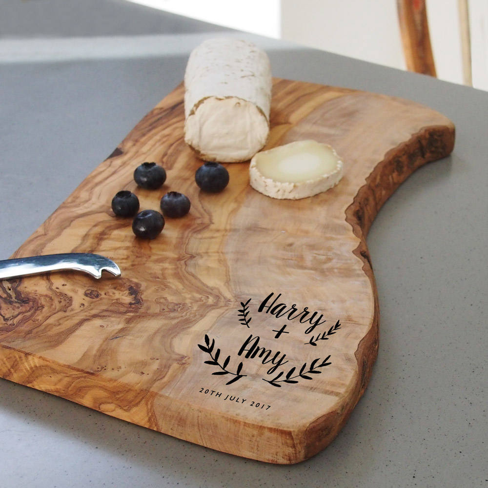 Personalised cheese board wedding or engagement gift Etsy