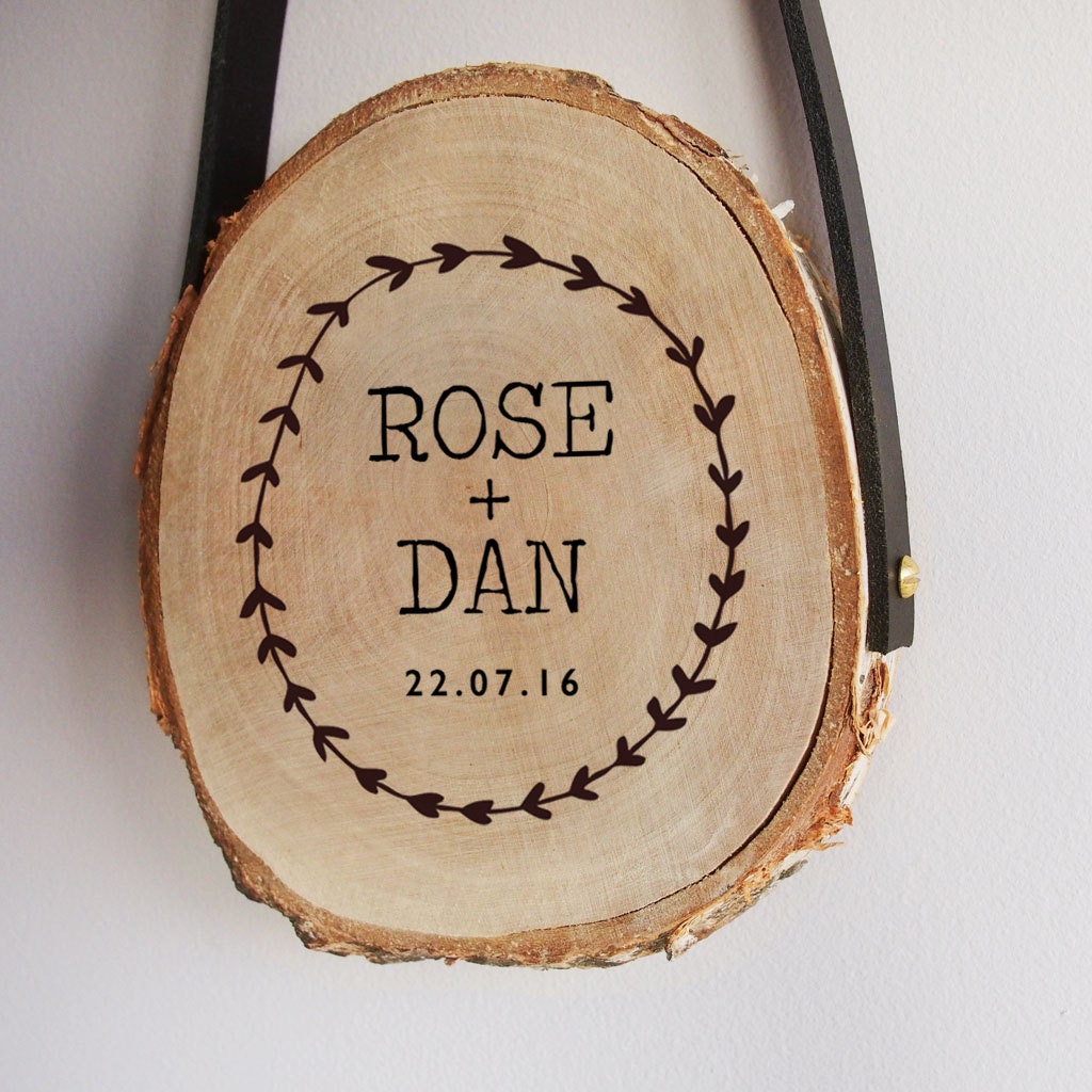 Personalised Wedding Decorative Wood Slice