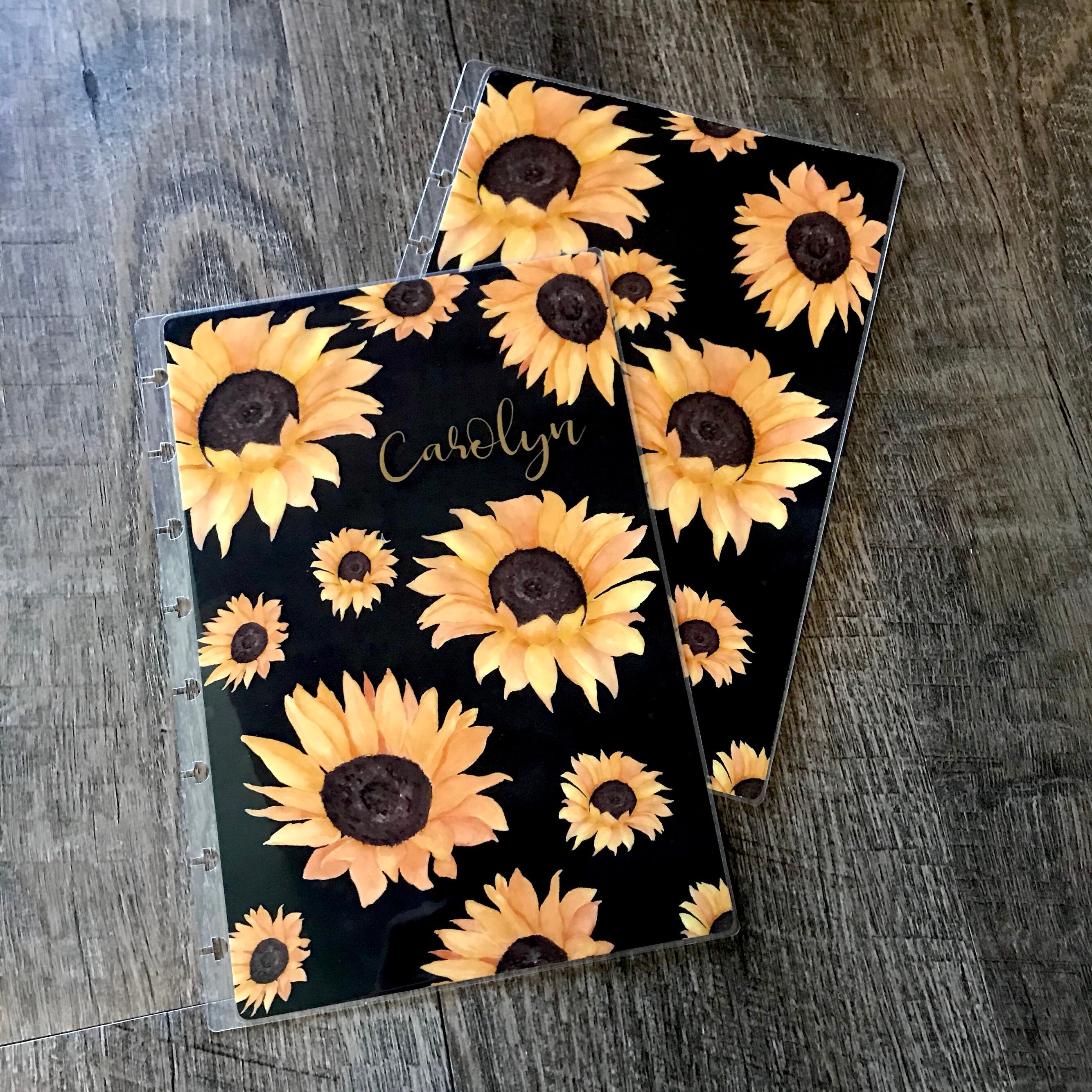 Floral Planner COVER Sunflower Planner Sunflower Happy Etsy