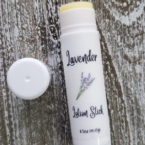 Lavender Lotion Stick With Mango Butter, Beeswax, Coconut Oil; Scented Solid Lotion Bar; Stocking Stuffer; Travel Lotion; Floral