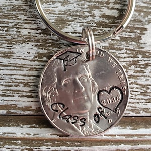 Graduation Gift 2026 Nickel Keychain; 2026 Graduate Present; Class of 2026 Keepsake; College High School Grad Gift; Memento