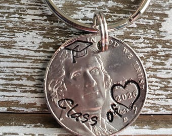 Graduation Gift 2026 Nickel Keychain; 2026 Graduate Present; Class of 2026 Keepsake; College High School Grad Gift; Memento
