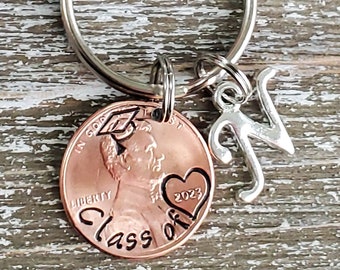 2024 Personalized College Graduation Gift Penny Keychain; High School Graduation Present; Class of 2024 Penny Keychain; 2024 Penny Keyring