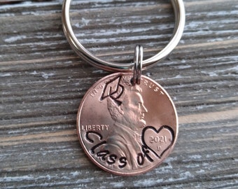 9 Different Dates Penny Keyrings Australian Penny Souvenier Gift Key Ring