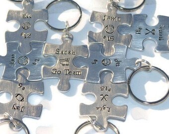 Personalized Sports Team Gift; Coach Keychain; Football Soccer Basketball Lacrosse Cheerleading Field Hockey Baseball Softball Volleyball
