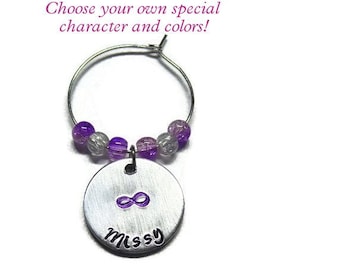 Personalized Wine Glass Charms; Custom Wine Glass Markers; Bridal Shower Wine Charms; Name Wine Charms; Wedding Wine Glass Charms