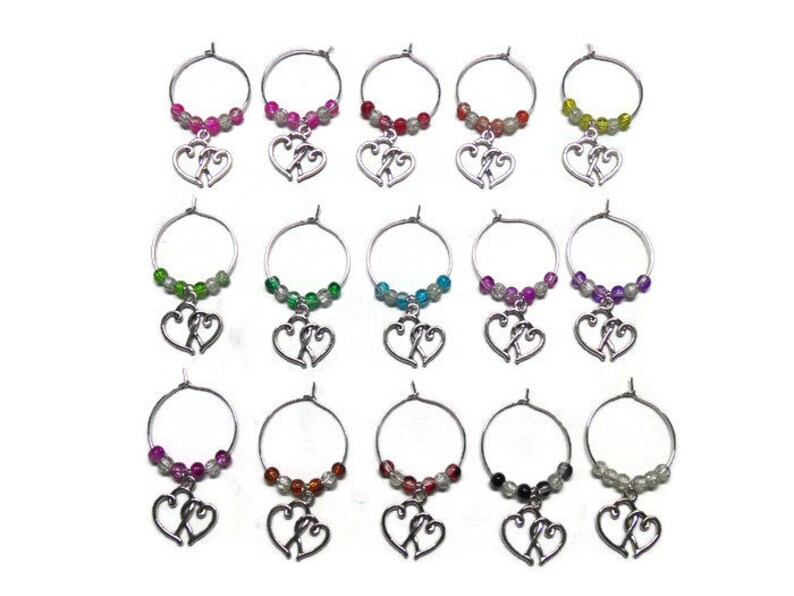 Hearts Collection Wine Charm Set Hearts Collection Wine Charm Set