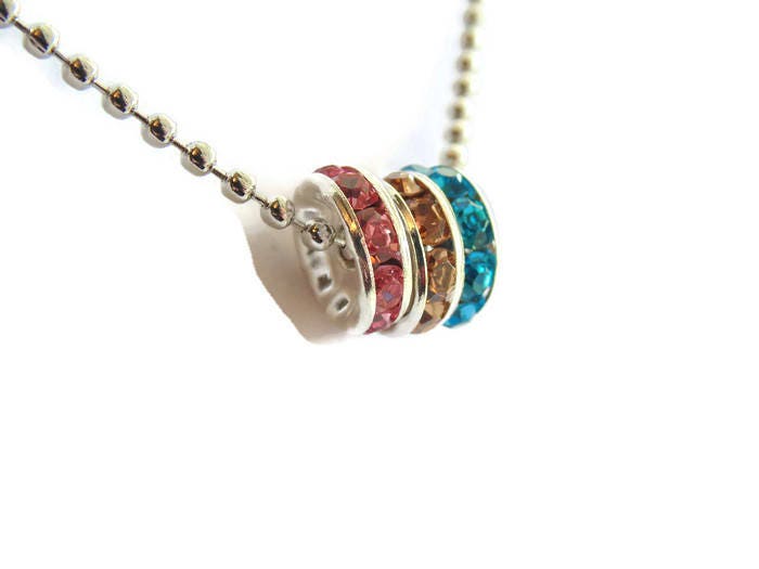 ★ROSEMONT★ 14K necklace (May birthstone) RS1310 Nana Jewels Swirl 1-9 Mothers Birthstone Necklace for Women