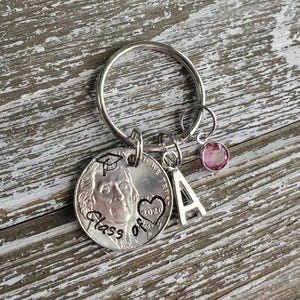 Personalized Class of 2026 Gift; Graduation Gift Nickel Keychain; Grad Present; High School College Graduate Memento Keepsake Bild 8