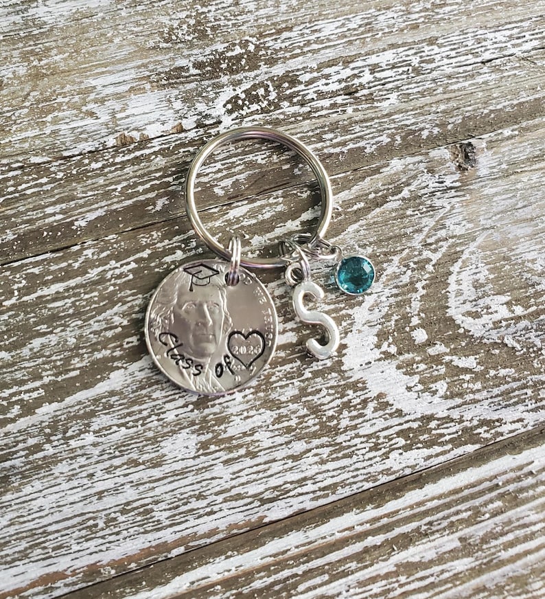 Personalized Class of 2026 Gift; Graduation Gift Nickel Keychain; Grad Present; High School College Graduate Memento Keepsake Bild 10