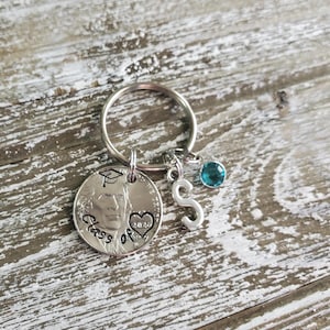 Personalized Class of 2026 Gift; Graduation Gift Nickel Keychain; Grad Present; High School College Graduate Memento Keepsake Bild 9