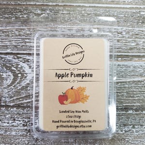 Apple Pumpkin Wax Melts; Soy Wax Warmer Cubes; Thanksgiving; Fall Autumn Scent; American Grown Soy; Wickless Option; Wax Melter Cubes Bild 6