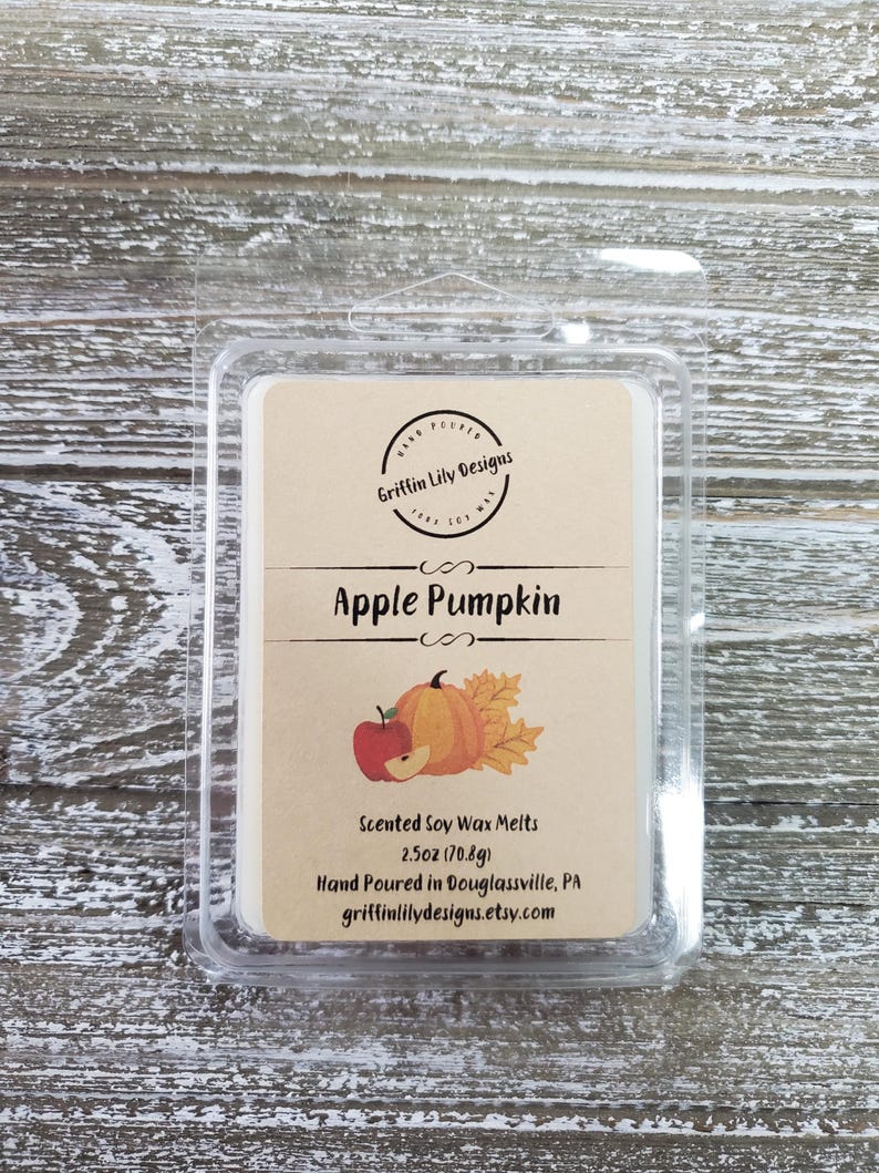 Apple Pumpkin Wax Melts; Soy Wax Warmer Cubes; Thanksgiving; Fall Autumn Scent; American Grown Soy; Wickless Option; Wax Melter Cubes Bild 6