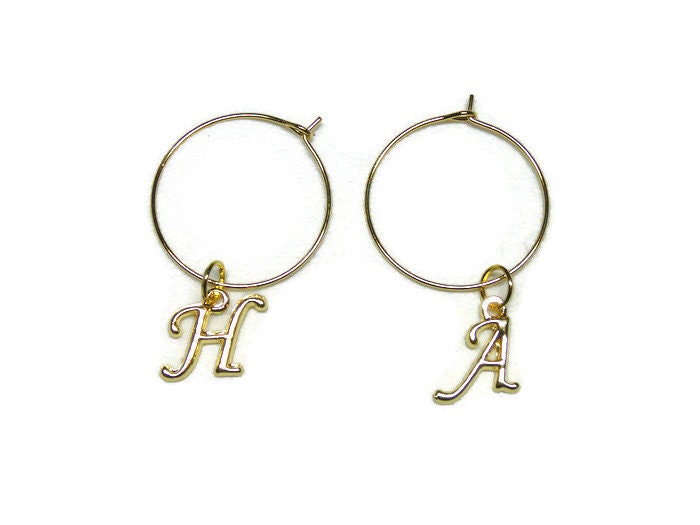 Custom Initial Wine Glass Charms Personalized Wine Glass Etsy