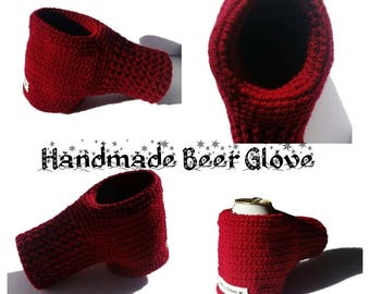Glove for Drinks - Beer Hugger - Crocheted Beer Glove - Beer Mitten  - Coffee Gloves - Soda Glove - Drinking Gloves - Mittens for Beer