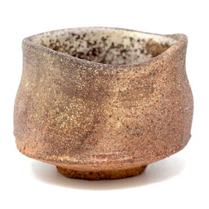 Wood fired pottery tea bowl
