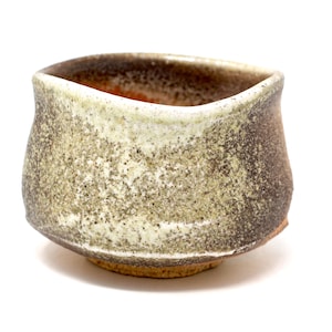 Wood fired pottery tea bowl