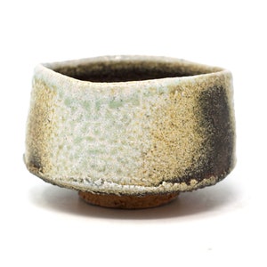 Wood fired pottery tea bowl