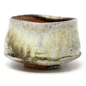 Wood fired pottery tea bowl